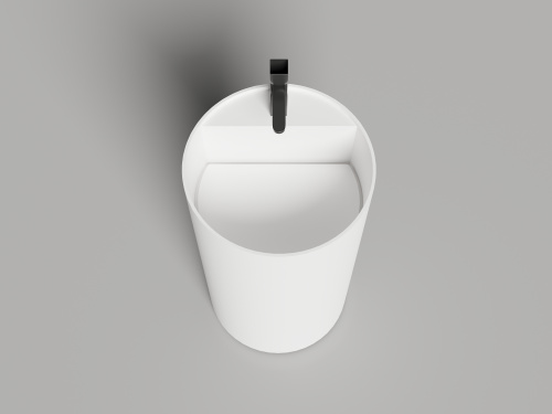 Раковина из искусственного камня Salini ARMONIA 130422M 45х45 напольная цвет белый без отверстий под смеситель - фото 5